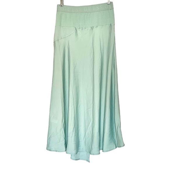 GUESS NWT Altea Midi Slip Asymmetrical Skirt, Small, Mint Green - Picture 6 of 10